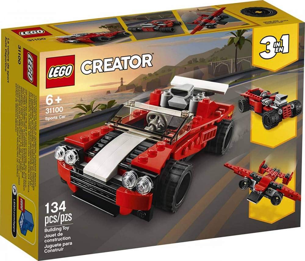 Brinquedo De Construção Lego Creator 3 Em 1 Sports Car 31100 (134 Peças)