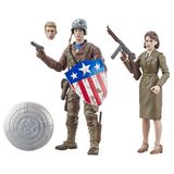 Boneco De Ação Marvel Legends Captain America &amp; Peggy 15cm