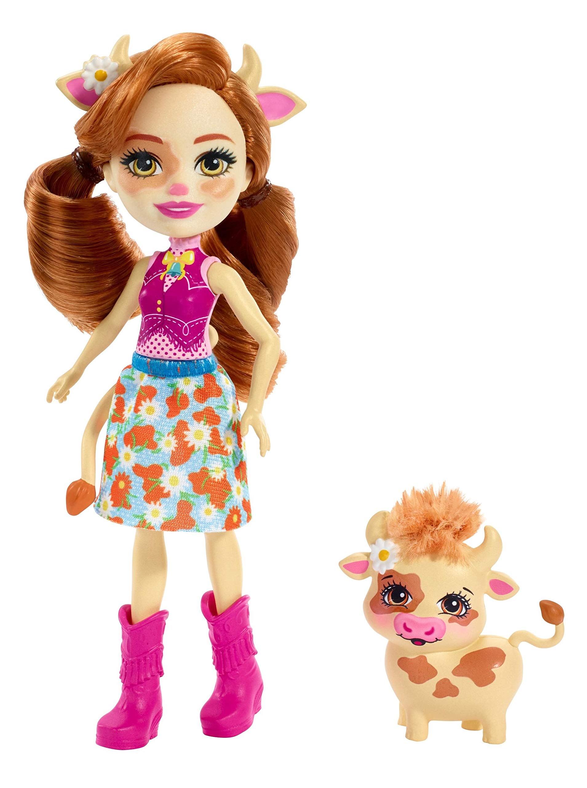 Boneca Enchantimals Cailey Cow Com Boneco Mattel De 6 Polegadas