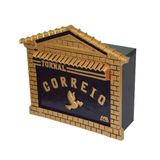 Caixa Correio Para Cartas Jornal Castelo Detras 15x44x30cm