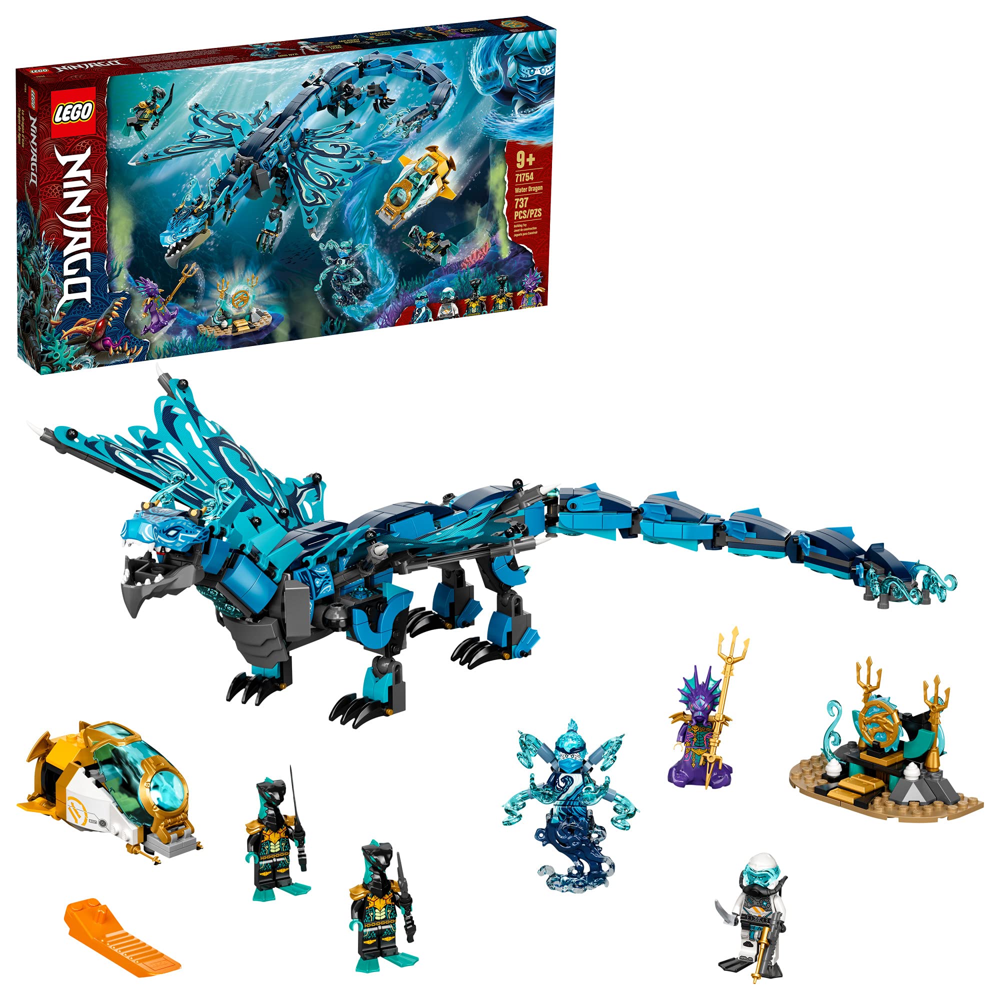 Conjunto De Construção Lego Ninjago Water Dragon 71754 Com 5 Minifiguras