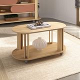 Mesa De Centro Em Mdf Artely Mundi Cor Naturale