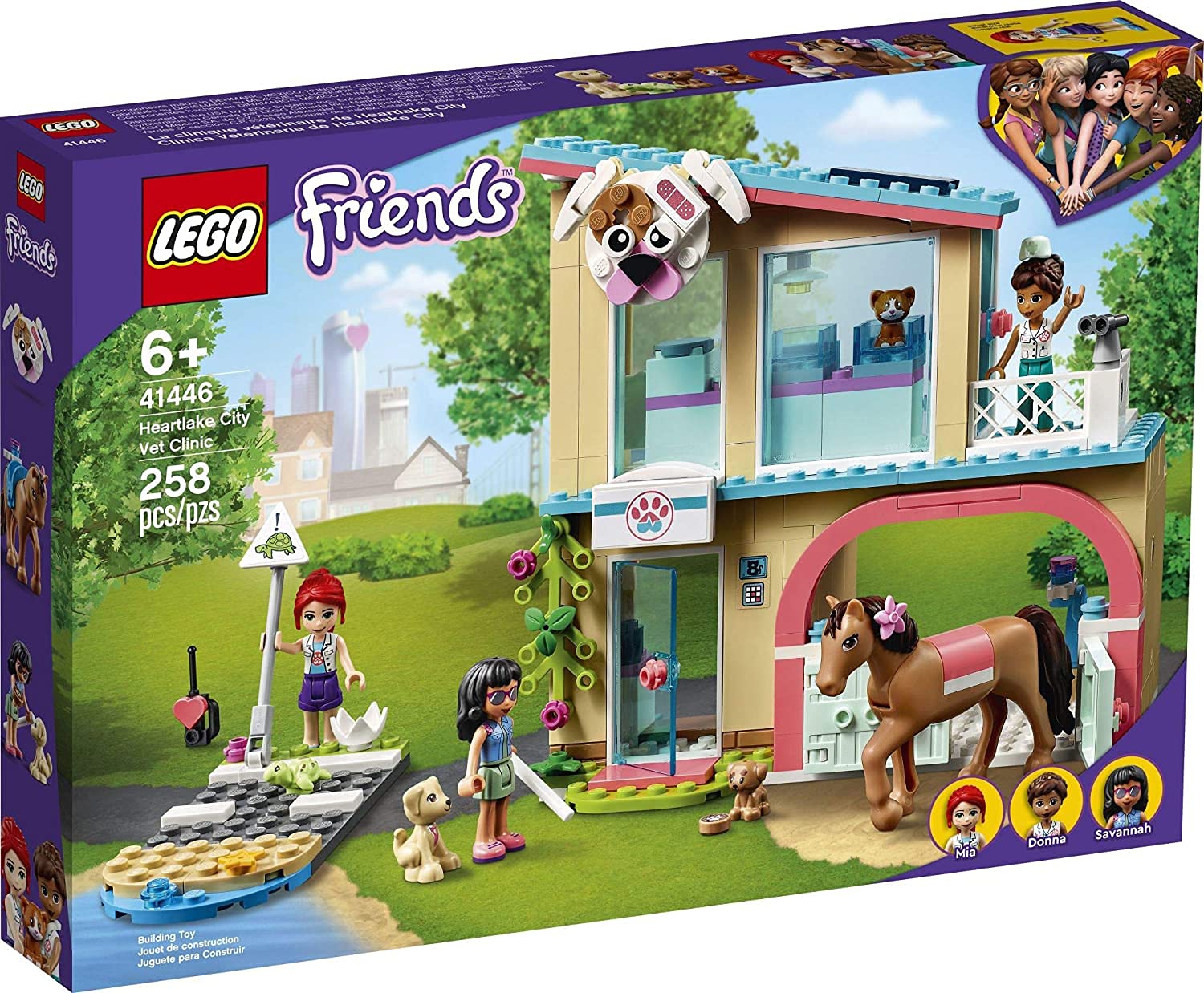 Kit De Construção Lego Friends Heartlake City Vet Clinic 41446