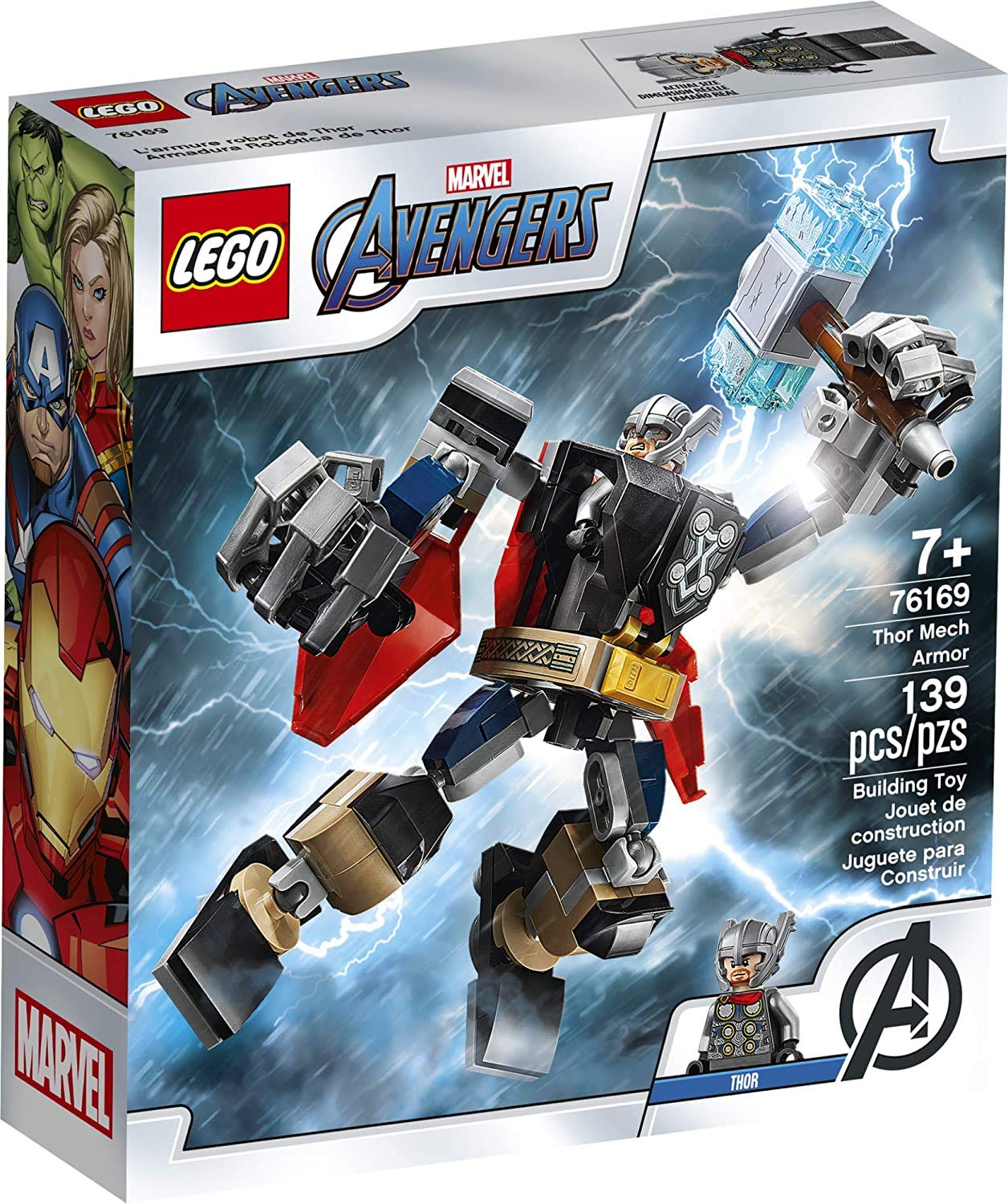 Brinquedo De Construção Lego Marvel Avengers Classic Thor Mech 76169