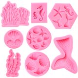 Molde De Bolo Gelifatle Mermaid Theme Silicone Para Decoração De Bolos