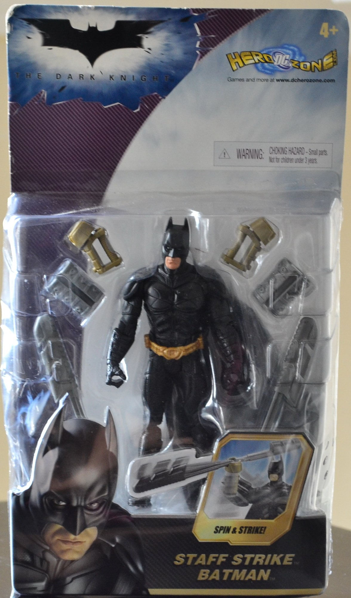 Boneco De Ação Mattel Batman The Dark Knight Com Bastão De 12 Cm