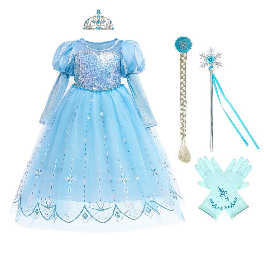 Fantasia Myrisam Girls Princess Dress Frozen Elsa Com Acesso.