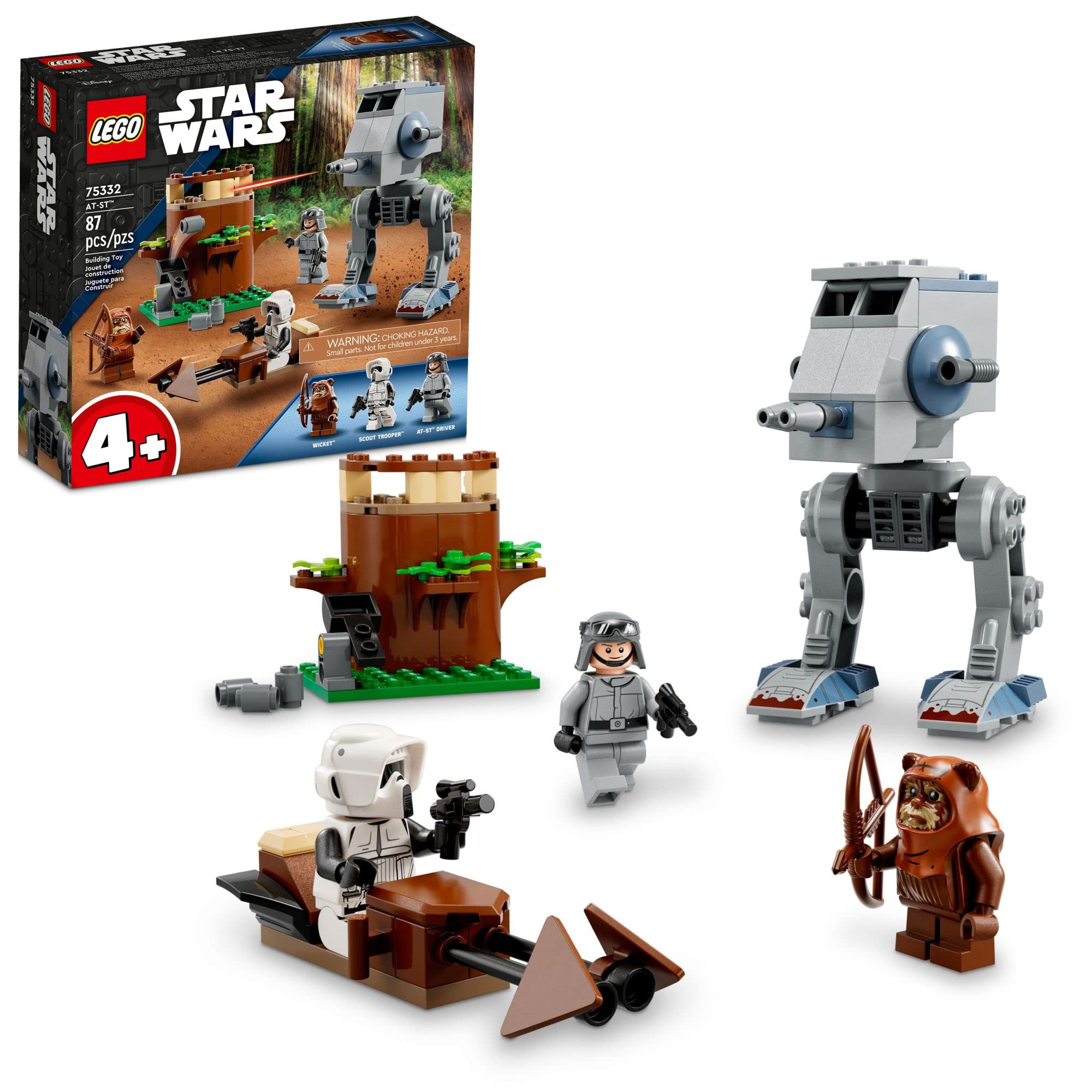 Conjunto De Construção De Brinquedos Lego Star Wars At-st 75332 Com Minifiguras