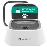 Taça De Água Para Cães Lumoleaf No-spill Com Disco E Aro Extras De 1l