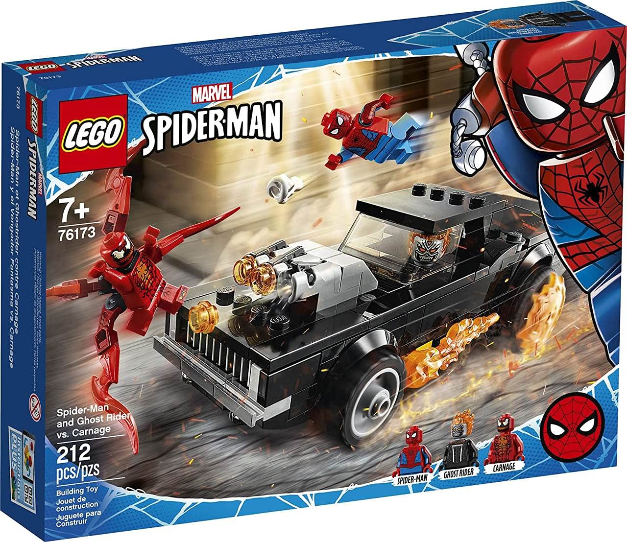 Brinquedo De Construção Lego Marvel Spider-man Spider-man E Ghost Rider Vs. Carnage 76173 Para Crianças