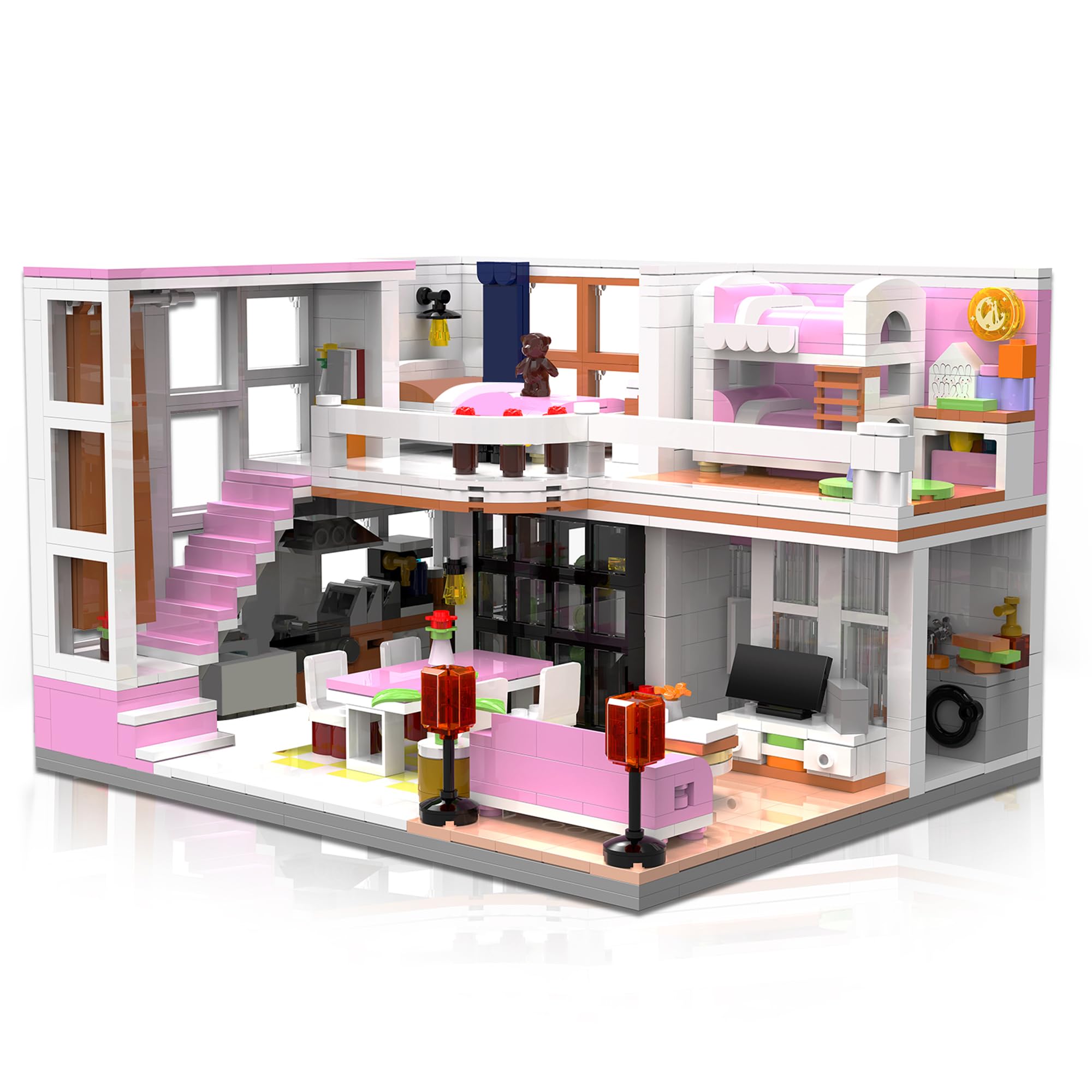 Conjunto De Blocos De Construção Hallisun Friends House Nice Rooms 1220 Unidades