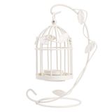 Castiçal De Gaiola Decorativo Pokerty Innovative Iron White