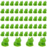 Mini Estatuetas De Sapo Em Resina Lasuroa Verde, 50 Unidades Para Decoração De Jardim