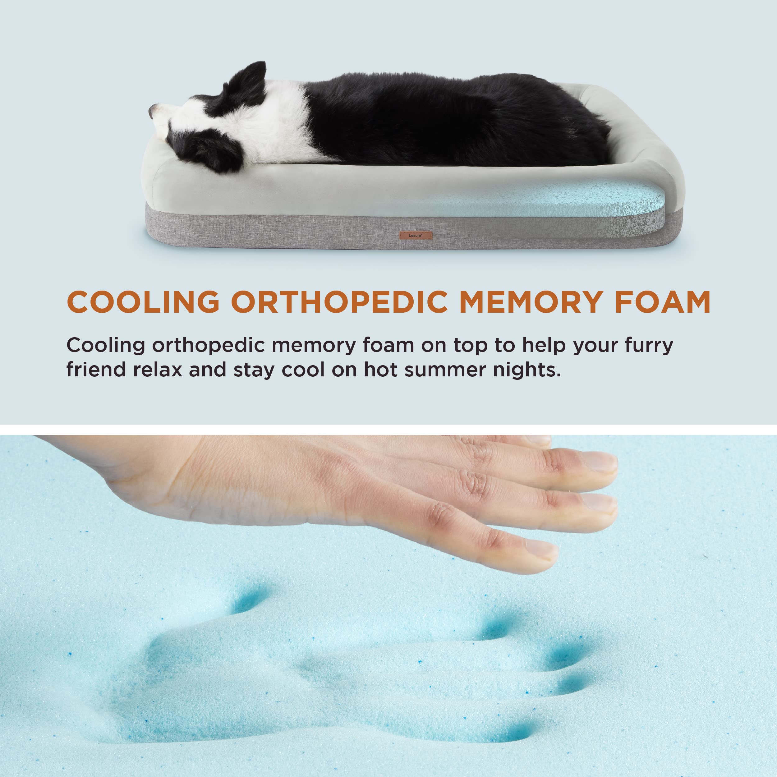 Cama Para Cães Lesure Bamboo Charcoal Memory Foam Ortopédica - Carrefour