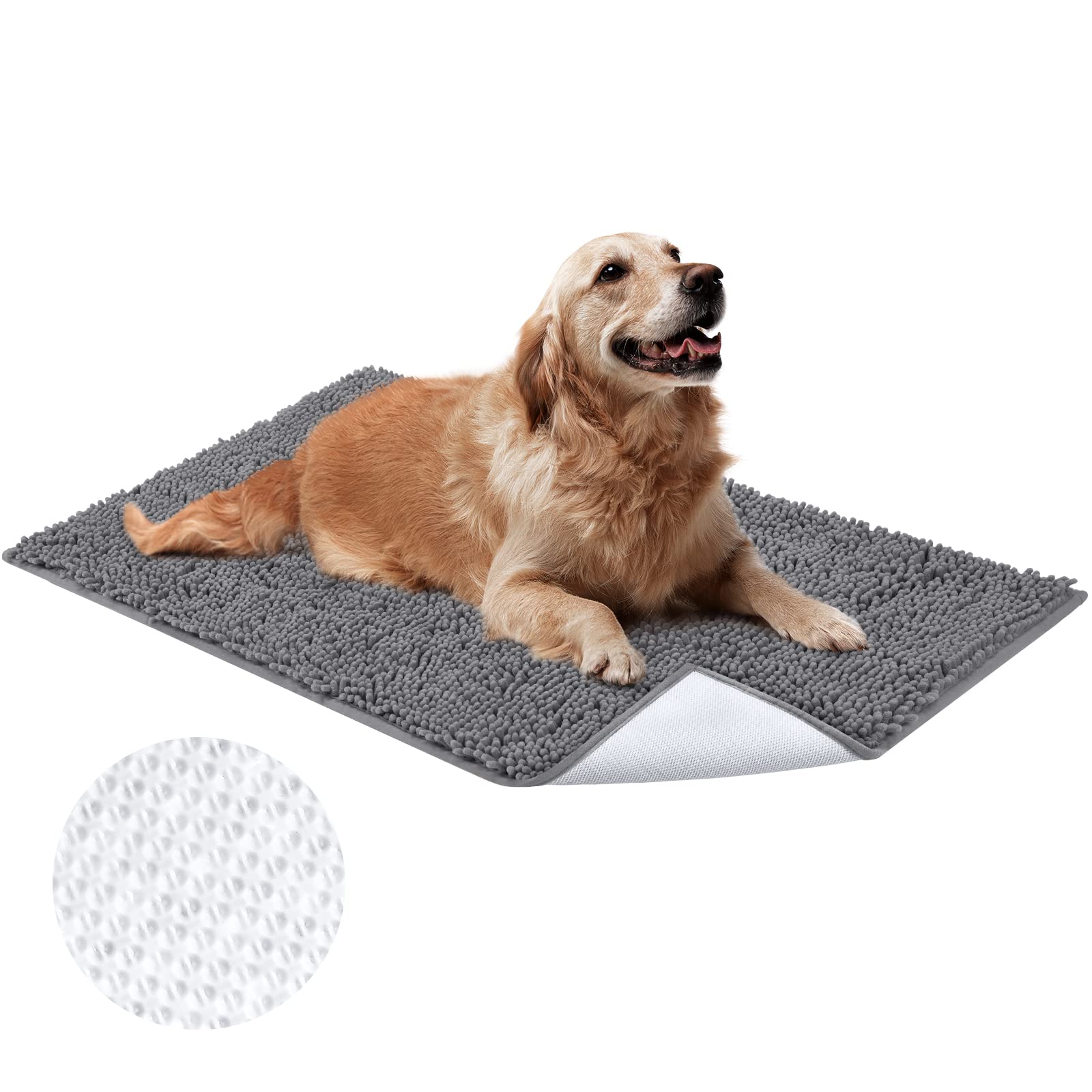 Tapete De Porta Para Cães Homeideas Absorvente Chenille Lavável