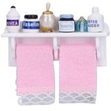 Toalheiro Dollhouse Zerodis Wooden Em Miniatura Em Escala 1:12