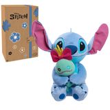 Brinquedo De Pelúcia Disney Classics Jumbo Stitch Com Lil Friend 58 Cm