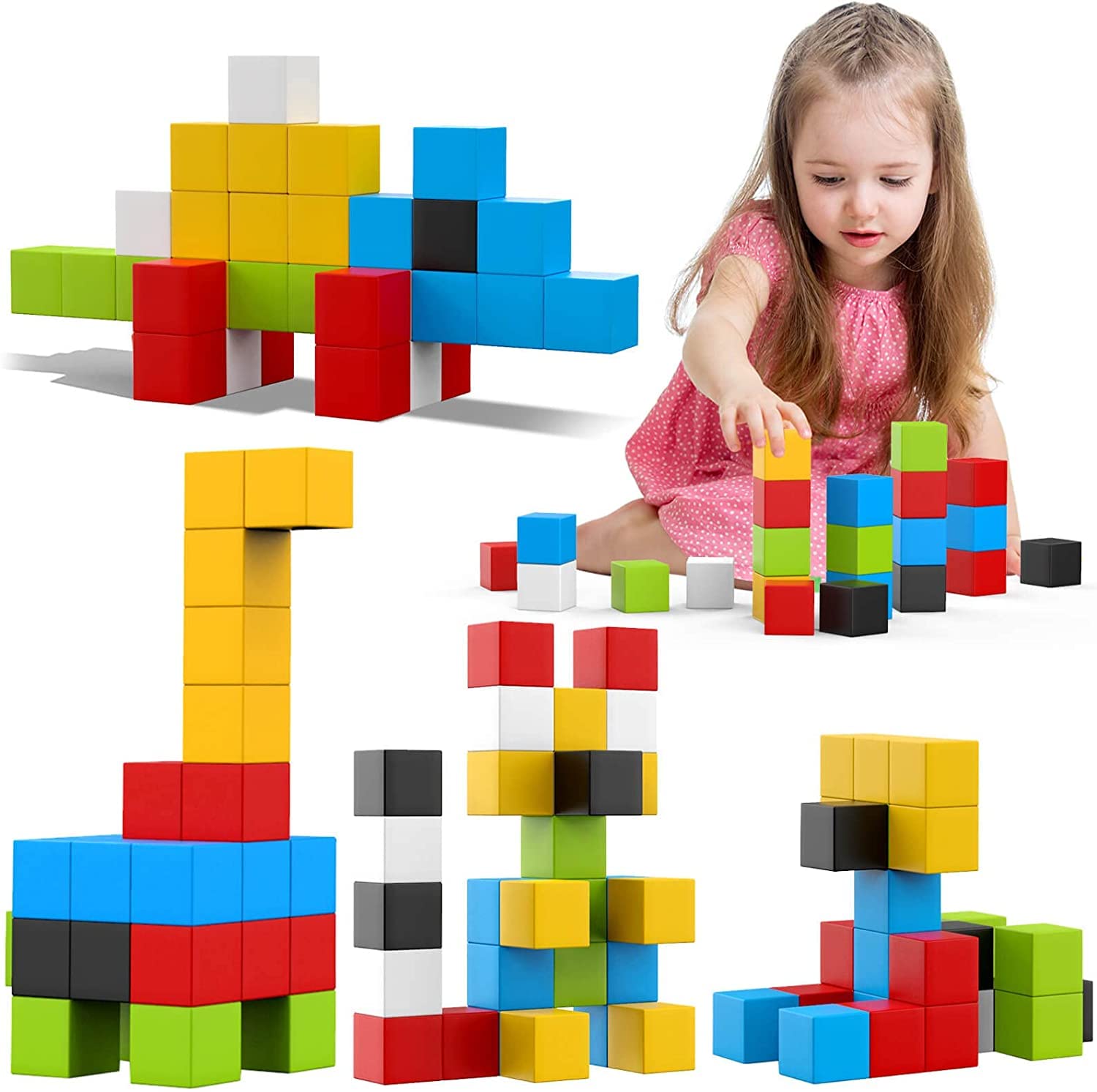 Brinquedo Educativo Magnetic Blocks Brociese Kids 36 Unidades Para Crianças De 3 A 12 Anos