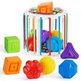 Montessori Toys Lotoy Para Menino E Menina De 1 Ano Com Compartimento Sensorial