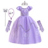 Vestido De Fantasia Rexreii Girls Rapunzel Princess Sofia 4-5t