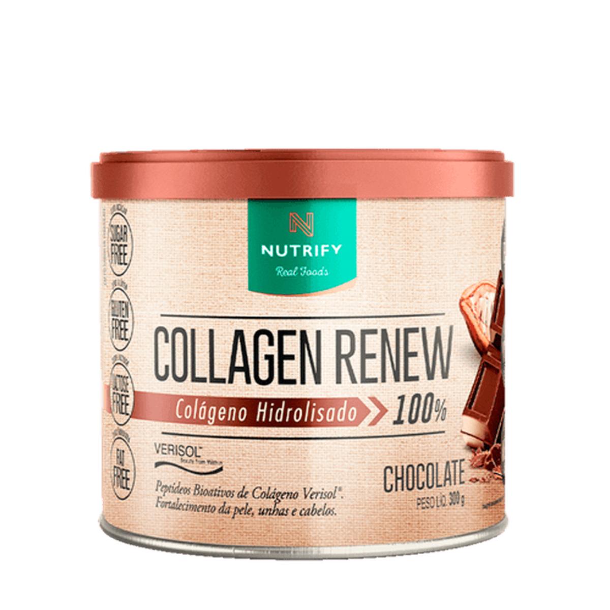 Suplemento Em Pó Nutrify Collagen Renew Colágeno Em Pote De 300g Chocolate