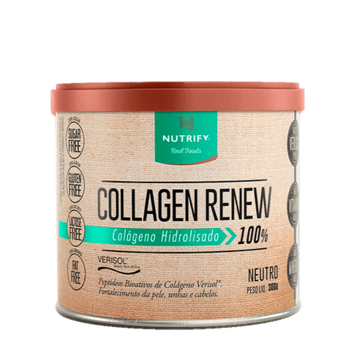 Suplemento Em Pó Nutrify Collagen Renew Colágeno Em Pote De 300g Neutro