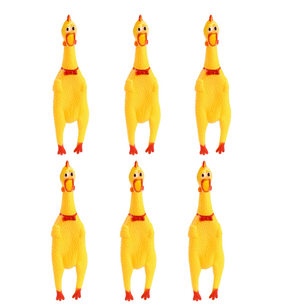 Brinquedo De Frango De Borracha Toyvian Para Crianças E Animais De Estimação, 6 Unidades