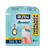 Fralda Descartavel Adulto Bigfral Roupa Intima  Moviment Grande/extra Grande - 4 Pacotes Com 32 Fraldas