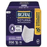 Fralda Descartavel Adulto Bigfral Roupa Intima  Noturna Pequena/media - 4 Pacotes Com 16 Fraldas