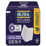 Fralda Descartavel Adulto Bigfral Roupa Intima  Noturna Grande/extra Grande - 4 Pacotes Com 16 Fraldas