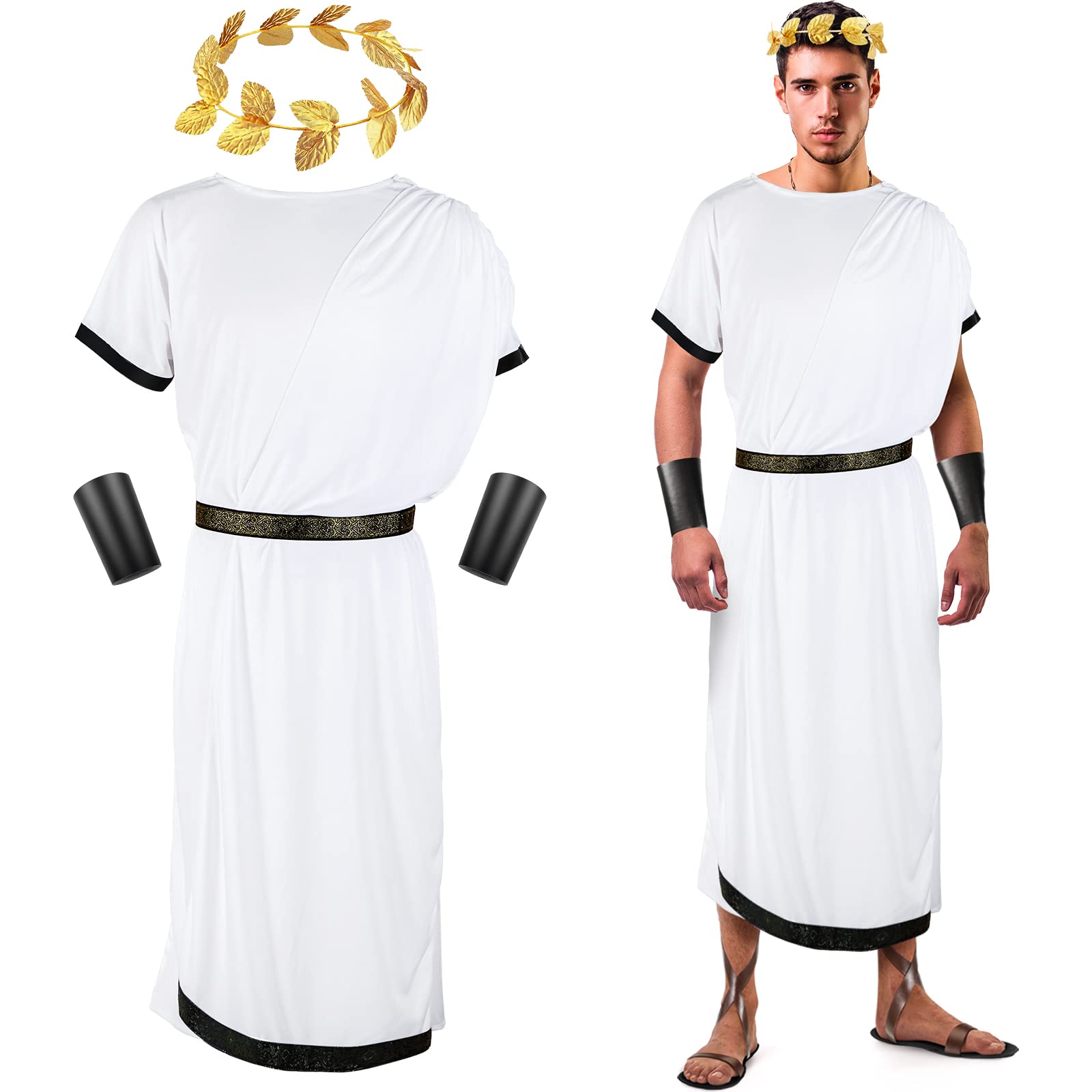 Fantasia Satinior Toga Greek God Para Carnaval Masculino - Pequena