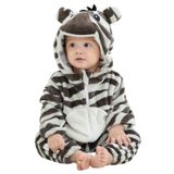 Macacão Michley Unissex Para Bebês E Meninas, Com Capuz, Inverno, 6-12 M, Zebra