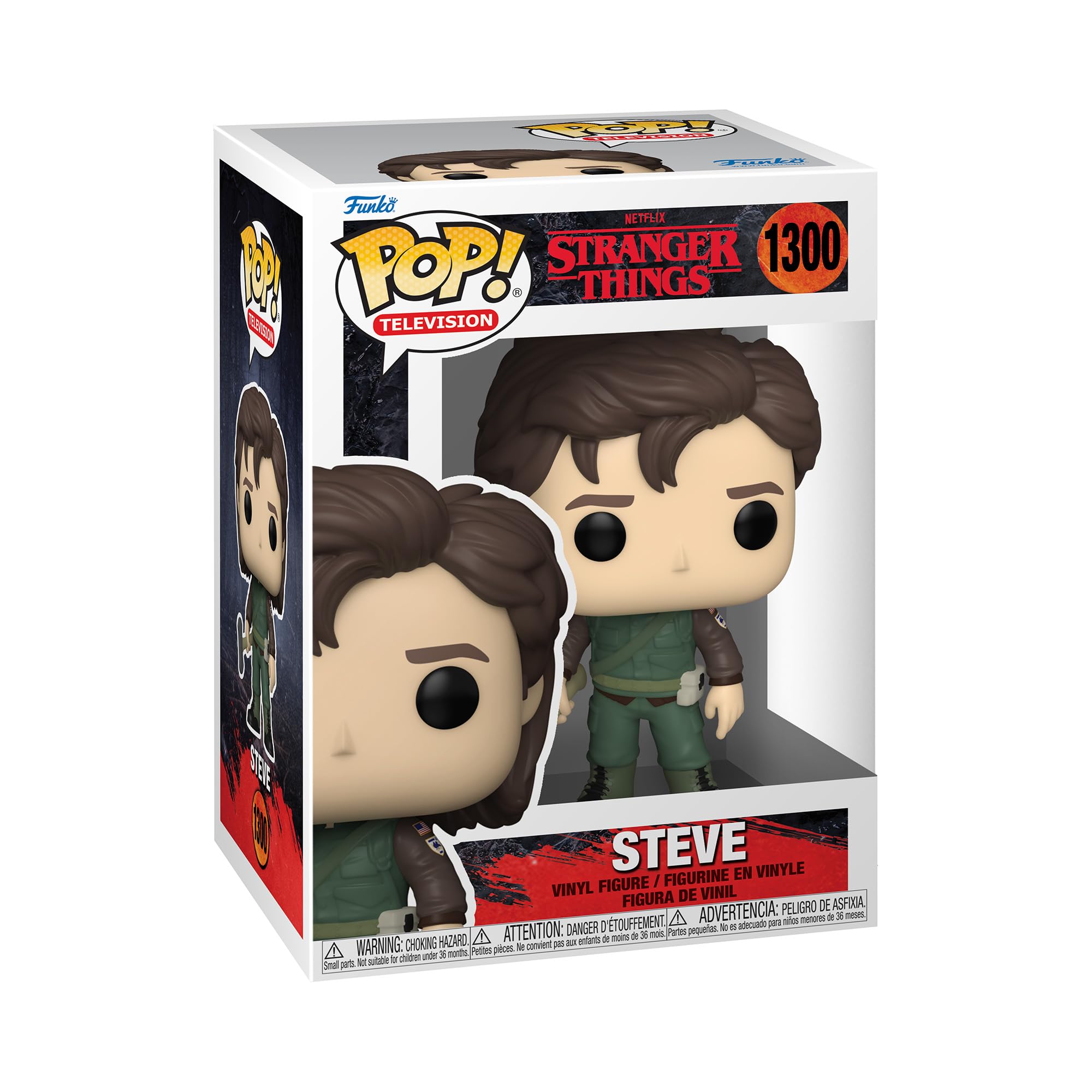 Funko Pop! Figura De Tv Stranger Things Hunter Steve Com 10,6 Cm De Altura