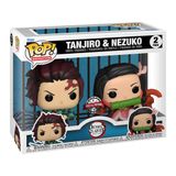 Funko Pop! Pacote De 2 Animation Demon Slayer Tanjiro E Nezuko