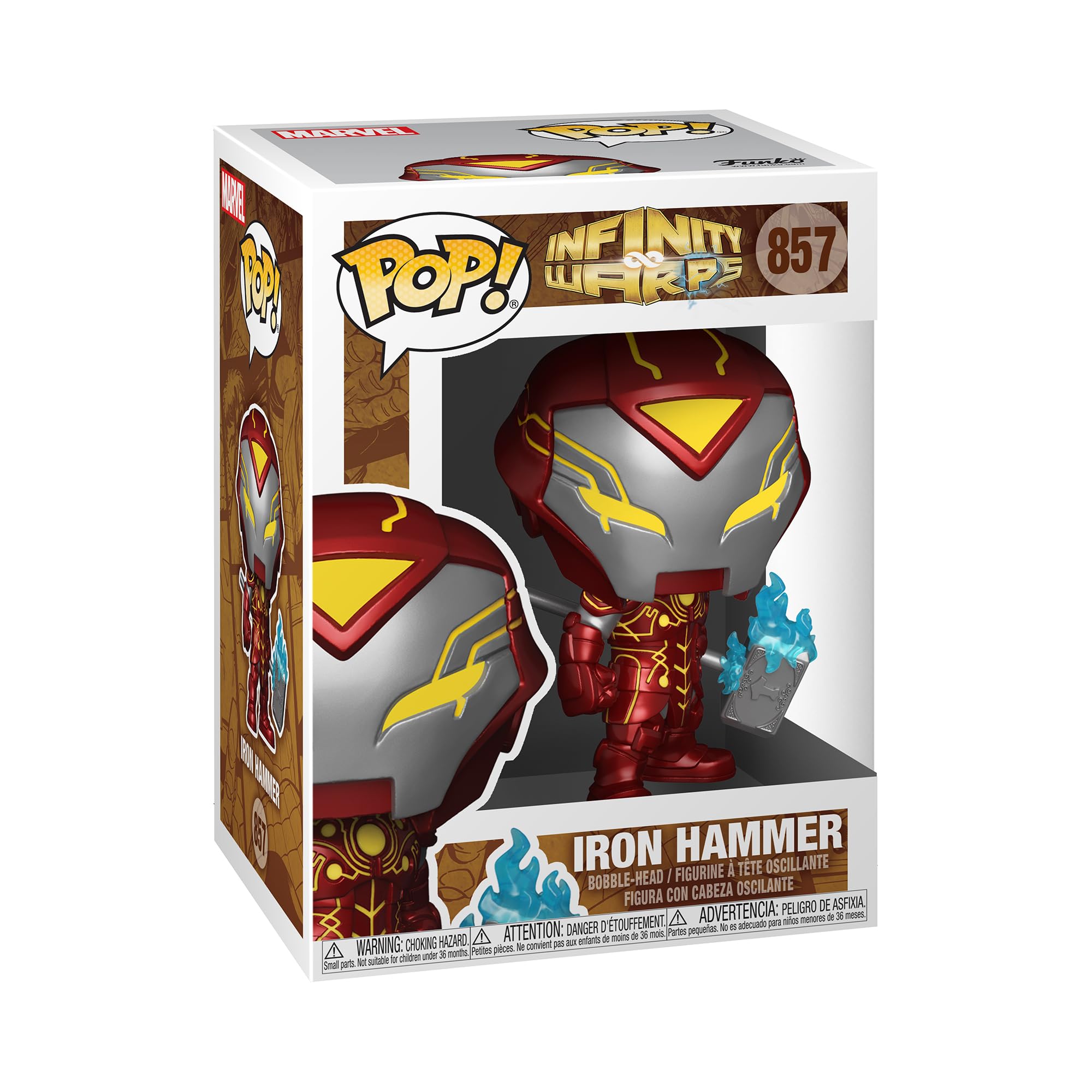 Boneco De Brinquedo Funko Pop! Martelo De Ferro Marvel Infinity Warps