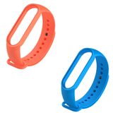 Kit Pulseira Xiaomi Mi Band 5 Laranja + Azul Claro