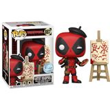 Boneco De Ação Funko Pop! Artista Marvel Deadpool 9,5 Cm #887