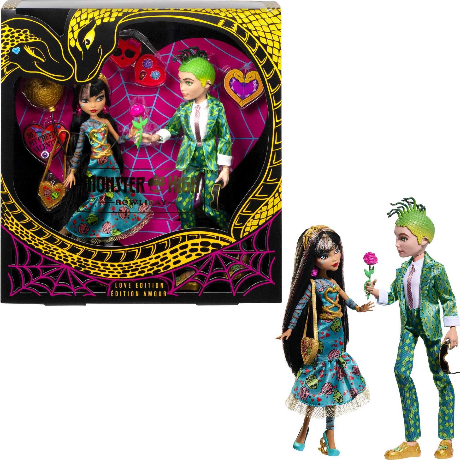 Pacote Com 2 Bonecas Monster High Cleo De Nile E Deuce Gorgon