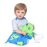 Boneca Reborn Baby Doll Terabithia 55 Cm Em Vinil De Silicone Para Corpo Inteiro