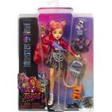 Boneca Colecionável Monster High Cat Toralei Stripe Com Animal De Estimação E Acessórios