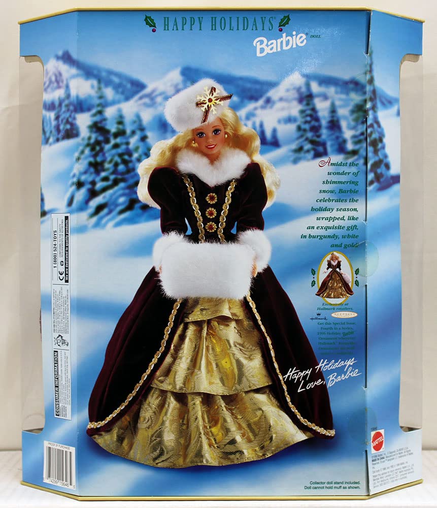 Amazon.com: Mattel Happy Holidays Barbie Christmas 1996