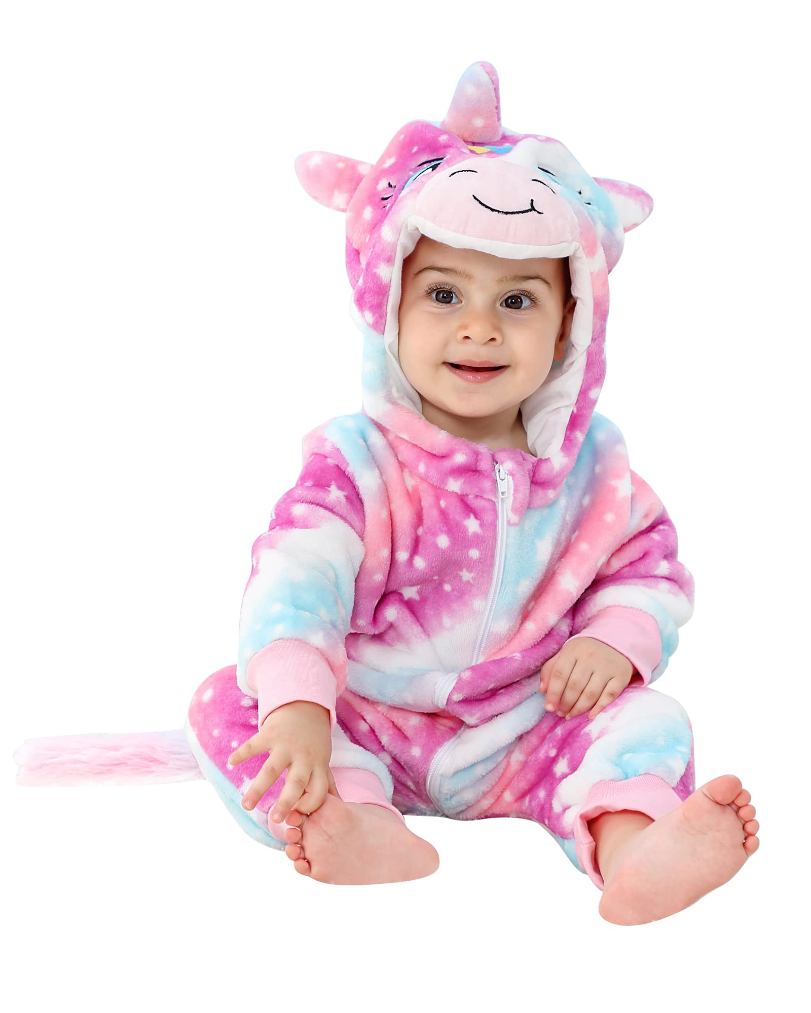 Macacão Unissex Michley Para Bebês E Meninas Com Capuz De Inverno 19-24m