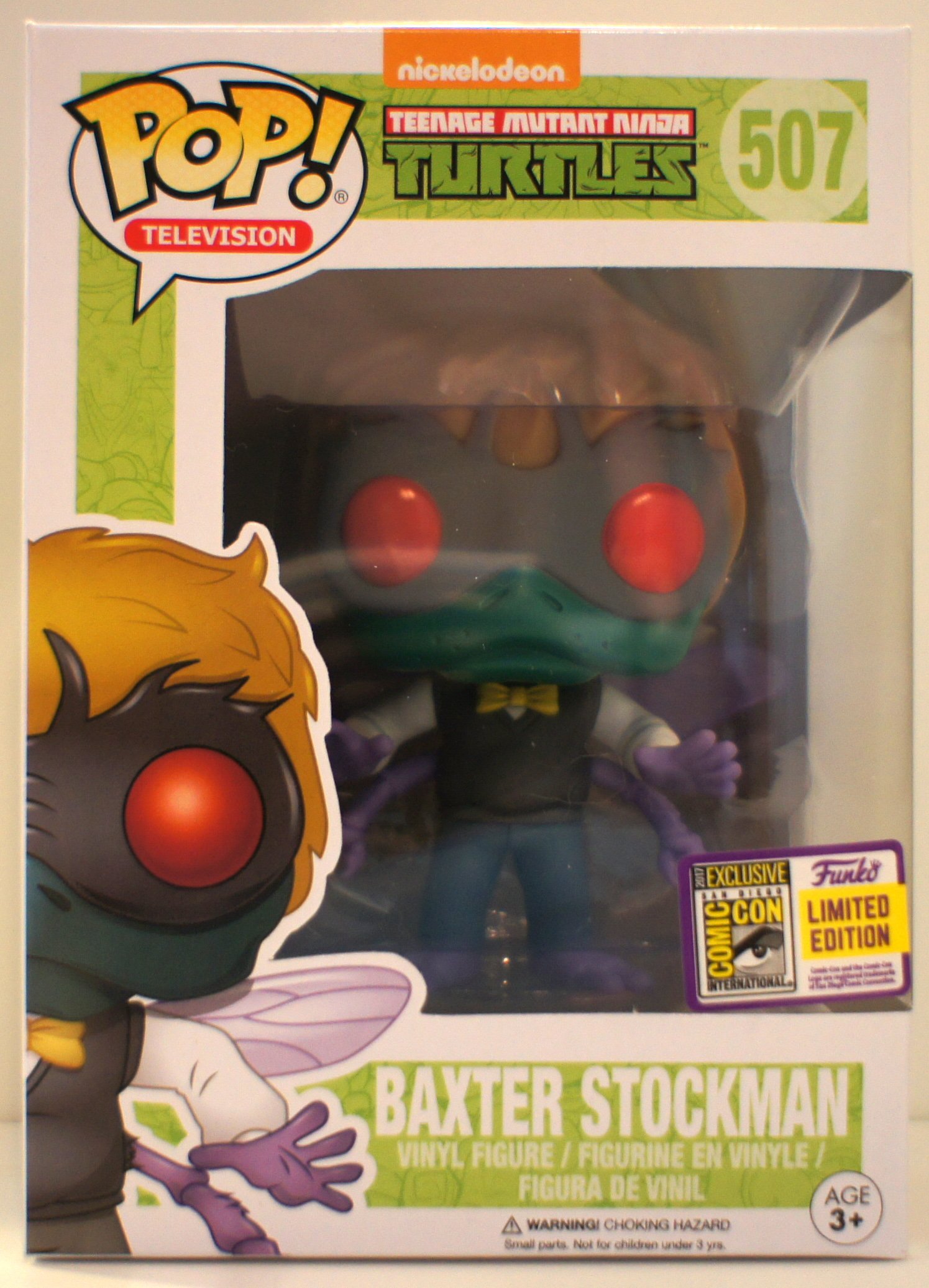 Boneco De Vinil Funko Pop! Teenage Mutant Ninja Turtles Exclusivo Para A Convenção De Verão Da Baxter Stockman Sdcc 2017