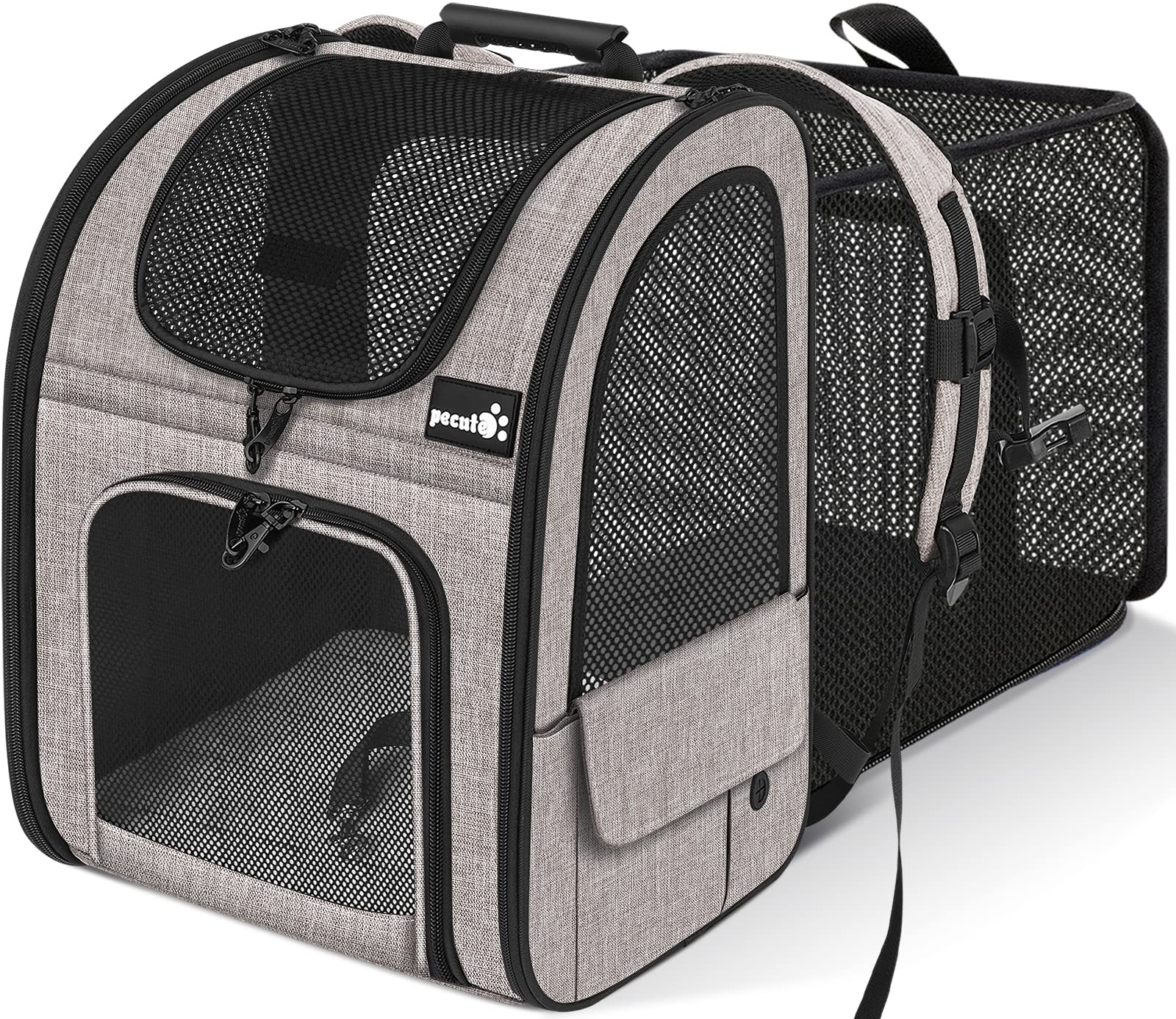 Mochila Pet Carrier Pecute Expansível Para Cães E Gatos