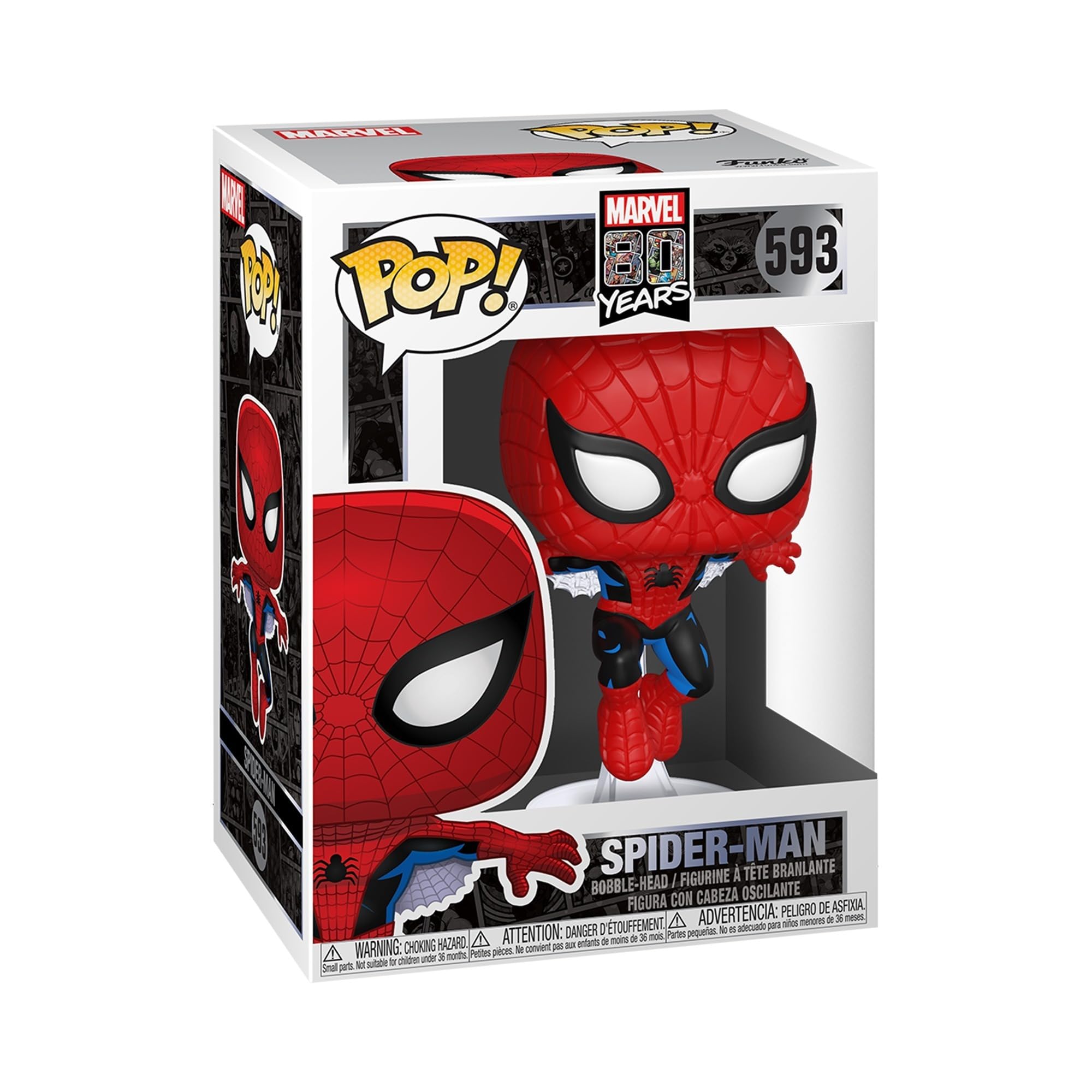 Boneco De Ação Funko Pop! 80ª Primeira Aparição Da Marvel, Homem-aranha