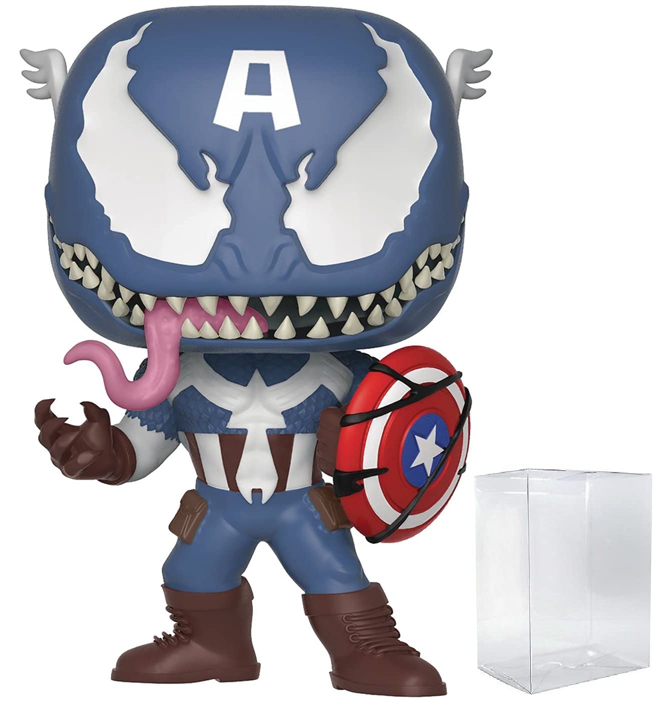 Boneco De Ação Funko Pop Marvel Venom Venomized Captain America