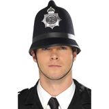 Chapéu Policial Smiffys Black Felt With Badge Custodian Helmet