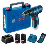 Parafusadeira Furadeira De Impacto A Bateria 3/8&quot; 12v 30nm+ Acessórios Bosch Gsb 120-li 06019g81e2-000