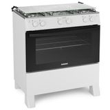 Fogão 5 Bocas Itatiaia Star New Com Forno 88l E Acendimento Automático Branco Bivolt