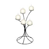 Castiçal 5 arcos Porta Vela bolinha Candelabro Decorativo